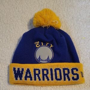 New Era Blue and Yellow Warriors Beanie